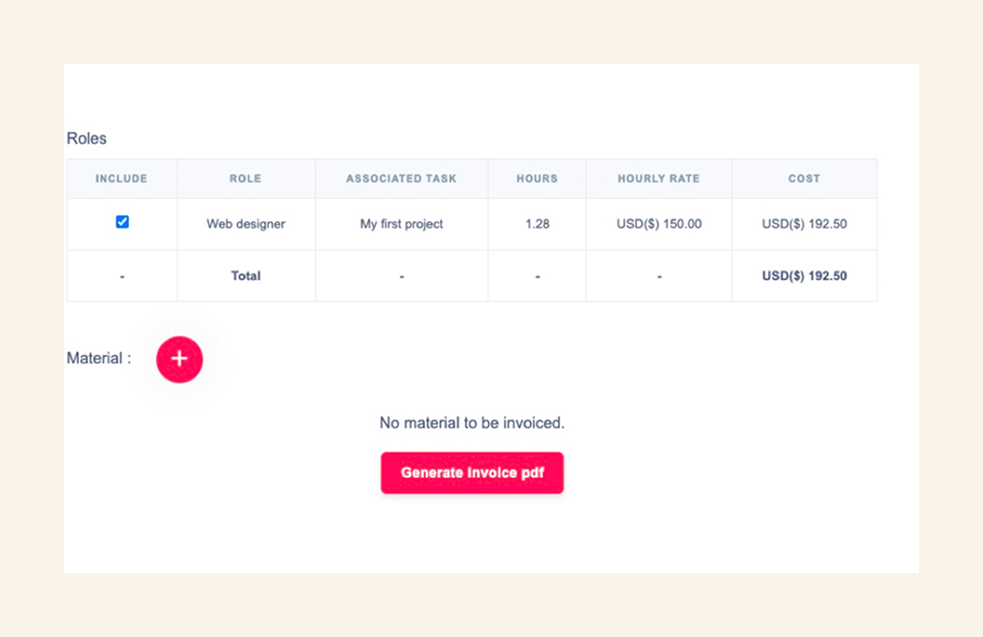 Invoice is now generated