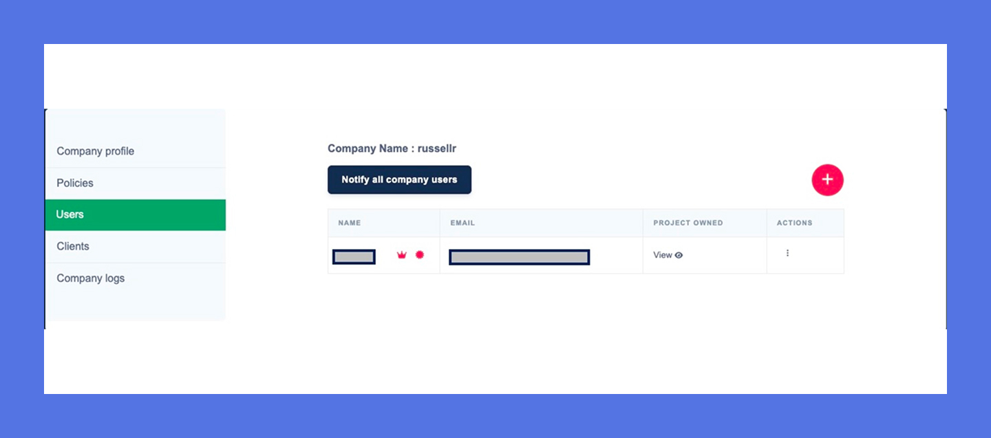 Add a user to your company