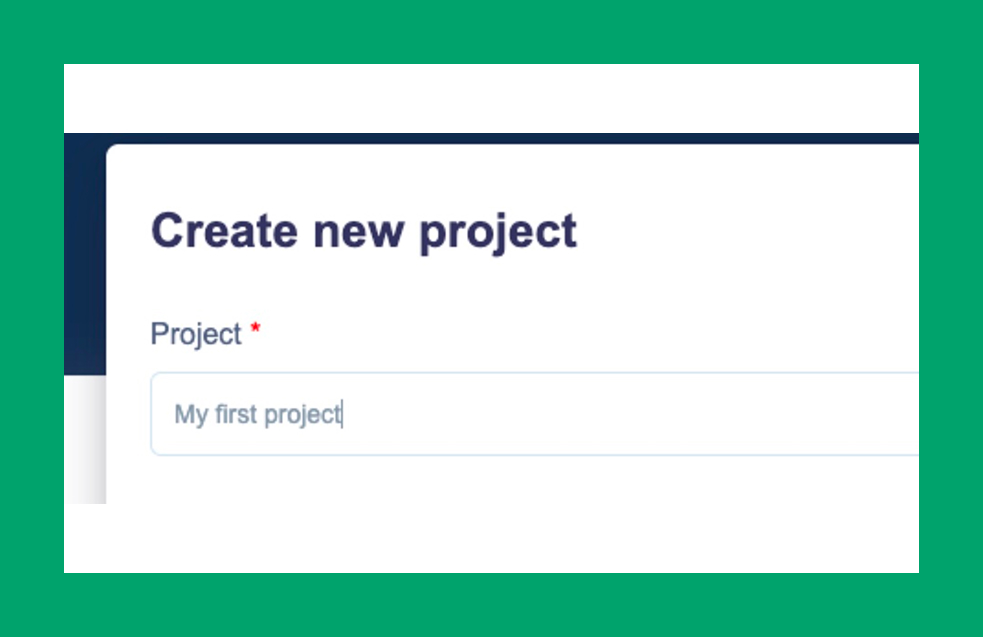 Create new project